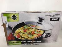 *GREENPAN RIO SAUTE PAN WITH LID / NEW IN DAMAGED BOX