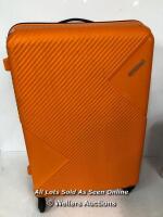 *AMERICAN TOURISTER ZAKK LARGE HARDSIDE SPINNER CASE / WHEELS AND CONBINATION IN WOTKING ORDER (027)