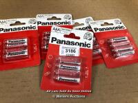 X5 NEW PACKS OF PANASONIC AAA BATTERIES
